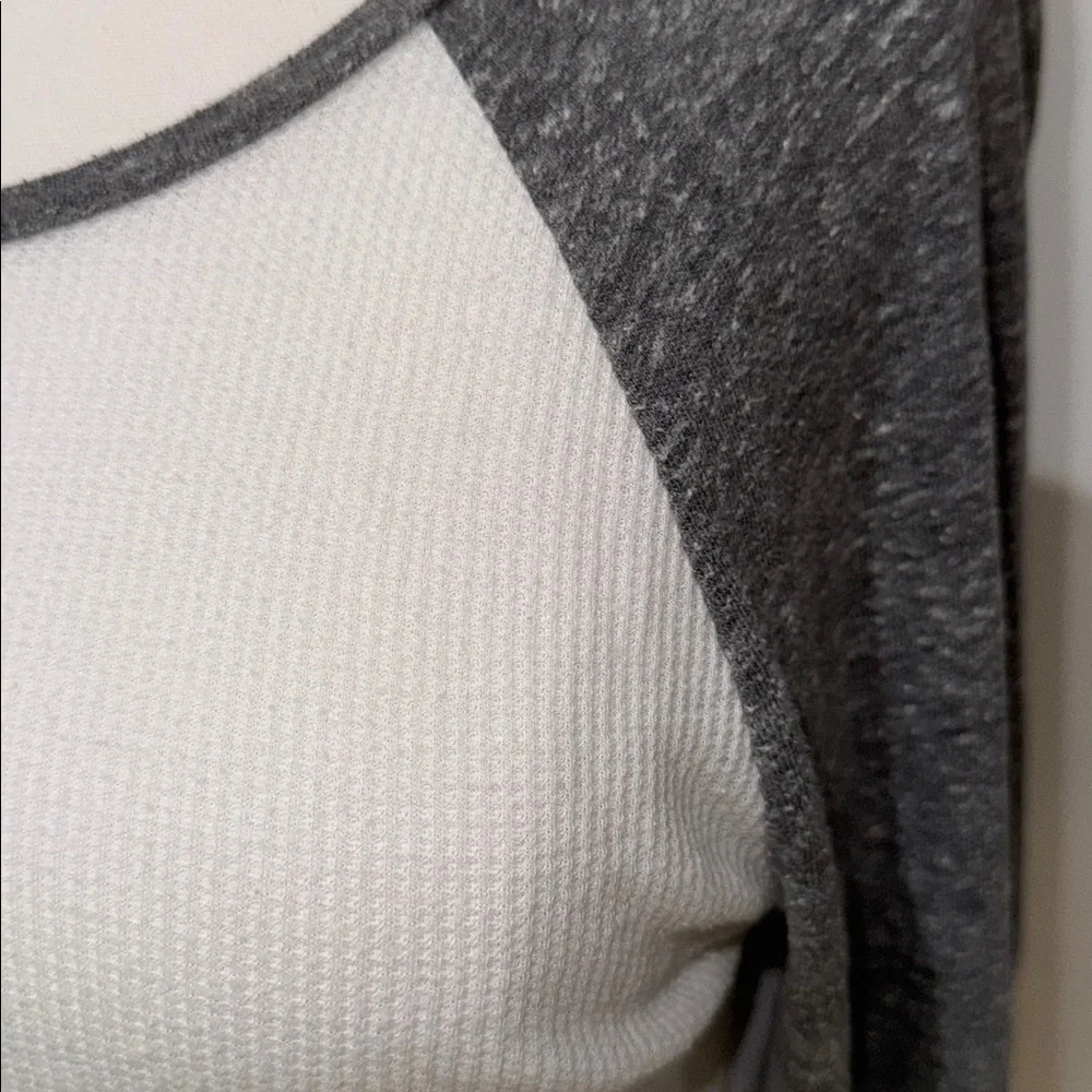 Lucky Brand Charcoal and Cream Long Sleeve Tee - Picture 2 of 5